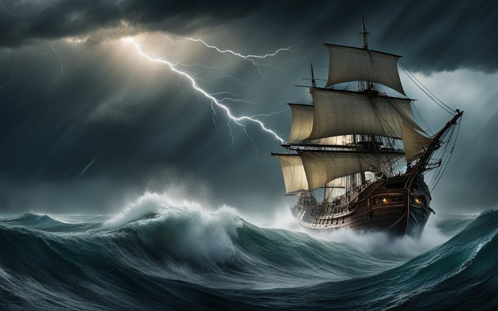 enfrentar piratas e tempestades